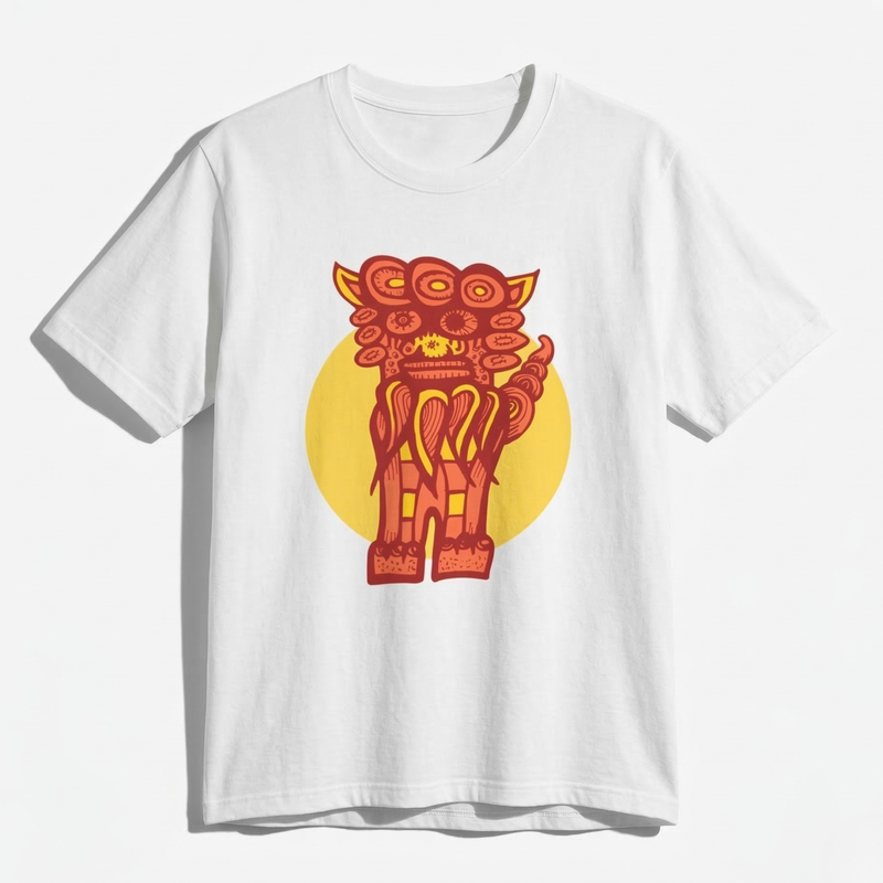 Japanese Shisa T-Shirt – Okinawan Pop Art Graphic Tee
