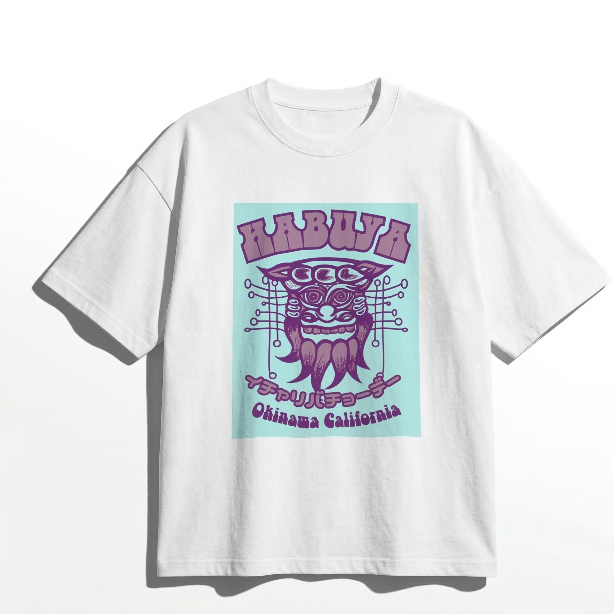 Okinawa Tropical Shisa T-Shirt – Japanese Coastal Aesthetic Tee