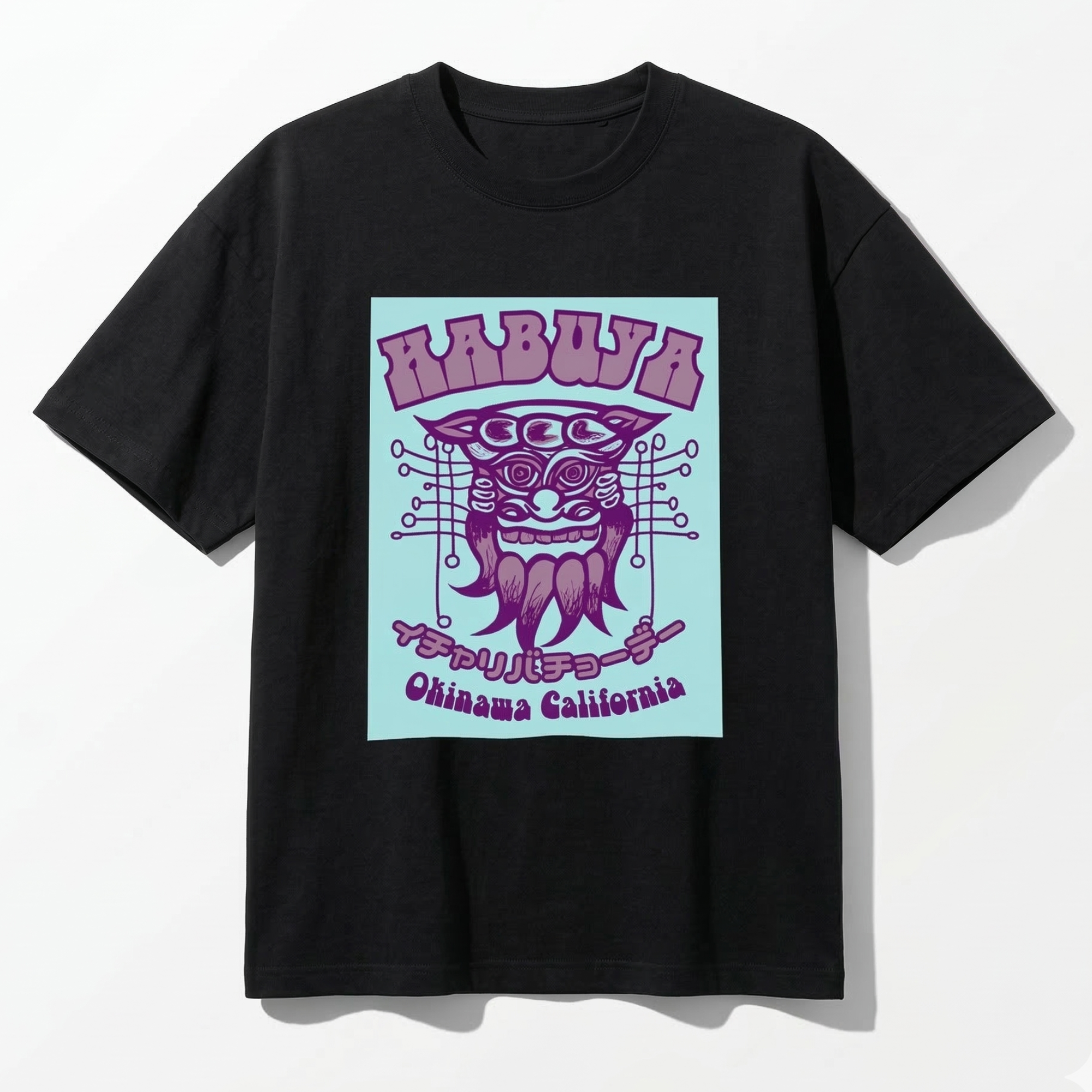 Okinawa Tropical Shisa T-Shirt – Japanese Coastal Aesthetic Tee