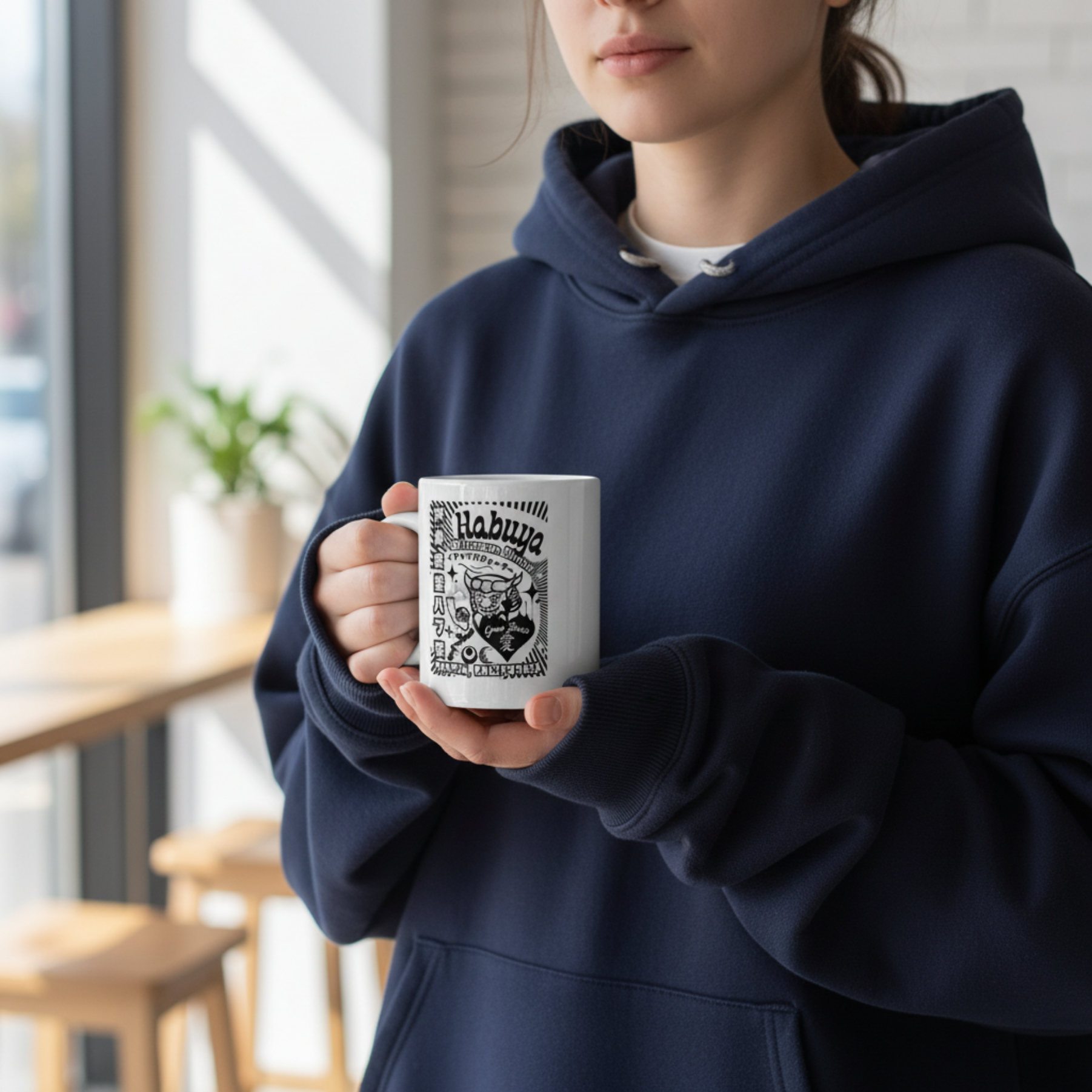Retro Japanese Aesthetic Mug | Habuya Cali Love Edition