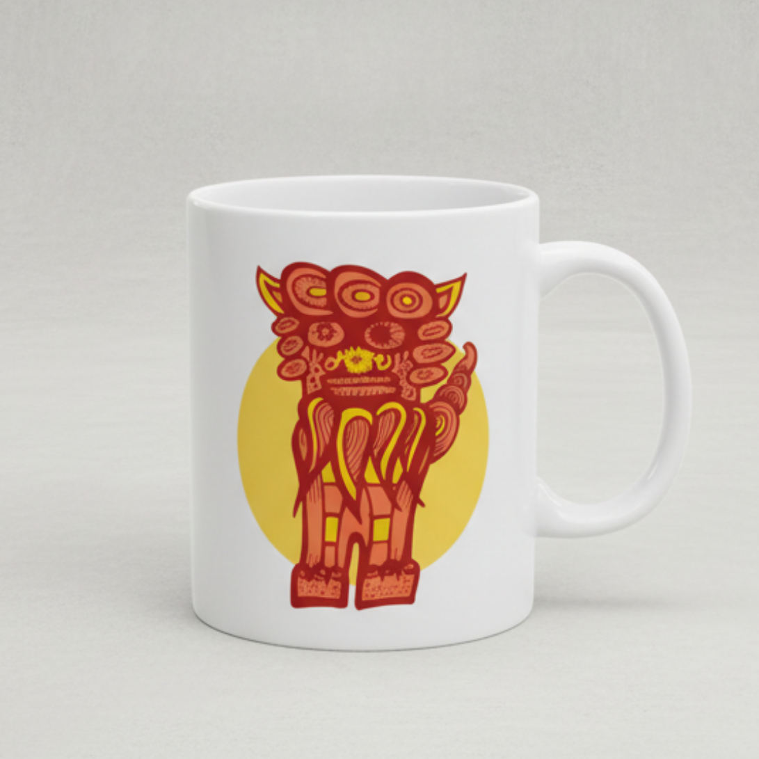 Japanese Shisa Mug – Okinawa Guardian Coffee Cup for Japan Lovers