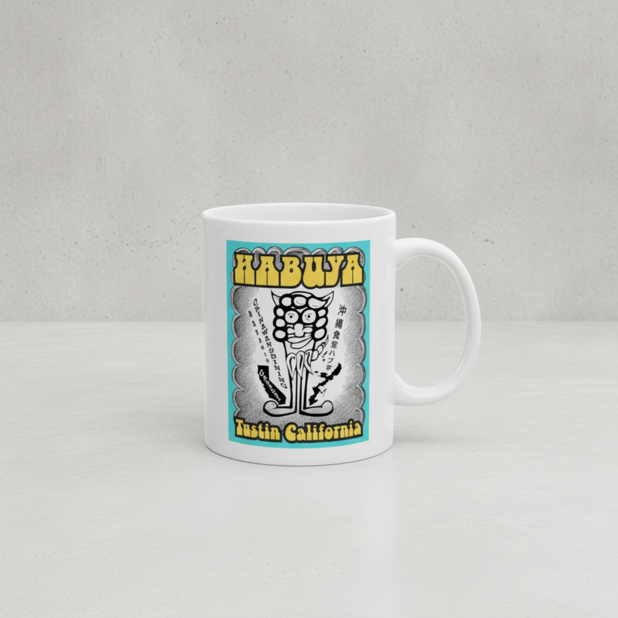 Vintage Okinawa Shisa Mug | Tustin California Souvenir Edition