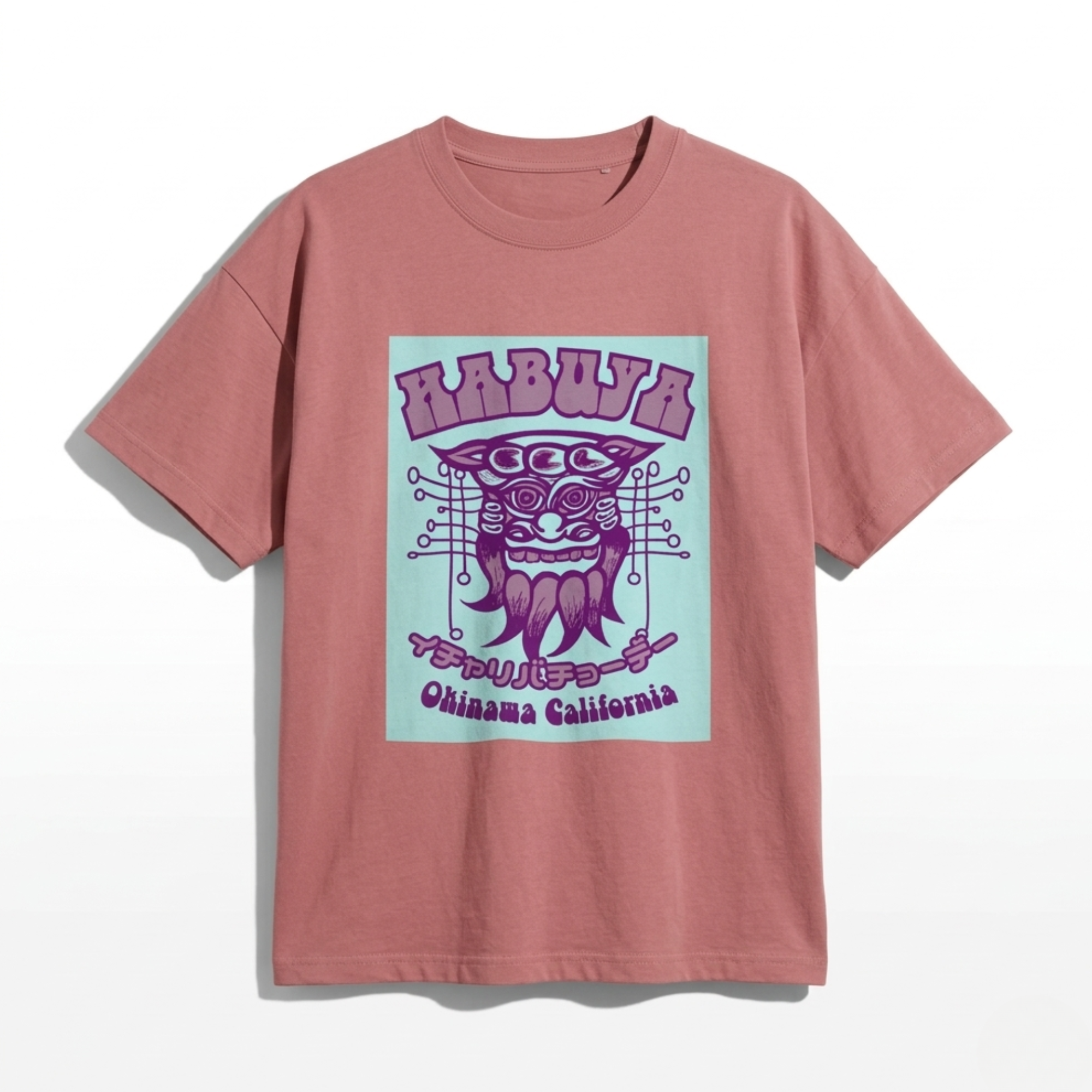Okinawa Tropical Shisa T-Shirt – Japanese Coastal Aesthetic Tee